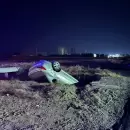 Ruta 7: manejaba borracho y termin� adentro de un canal con las ruedas para arriba