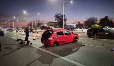 vuelco en el Acceso Sur