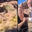 (Video) La Justicia abrió una causa contra los turistas que vandalizaron rocas en Potrerillos