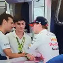(Video) GP de B�lgica: el inesperado encuentro entre Lionel Scaloni y Max Verstappen