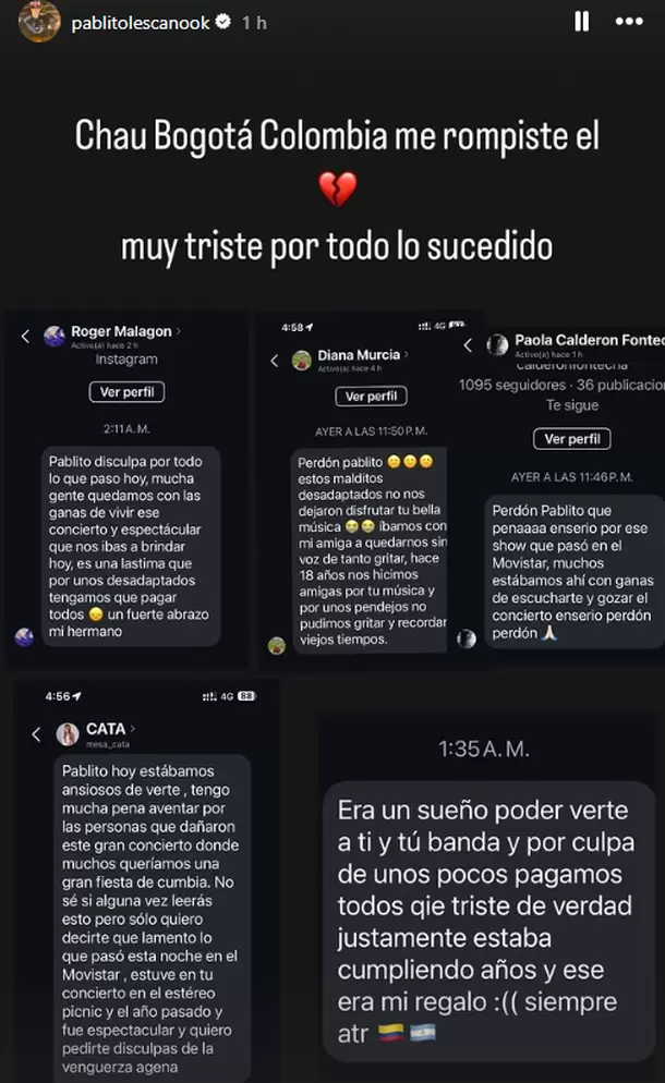 Comunicado de Pablo Lescano