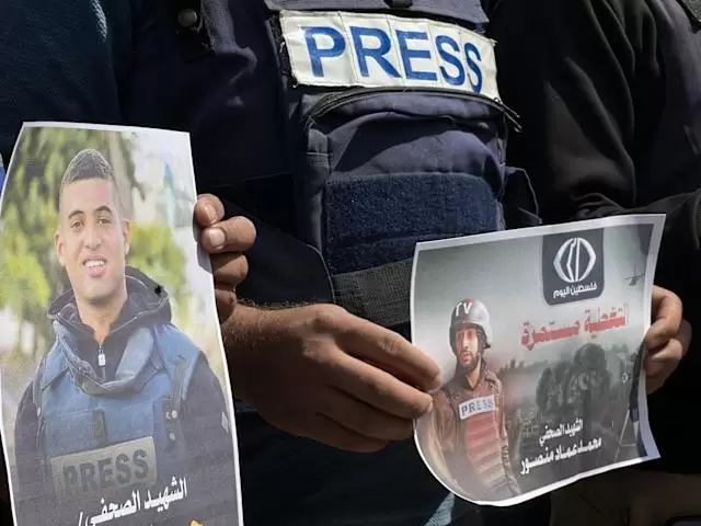 periodistas palestinos