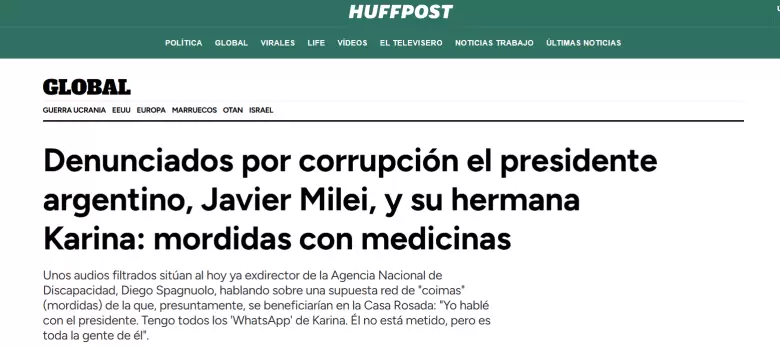DIARIOS INTERNACIONALES MILEI