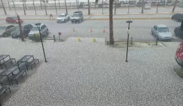 granizo en el Este