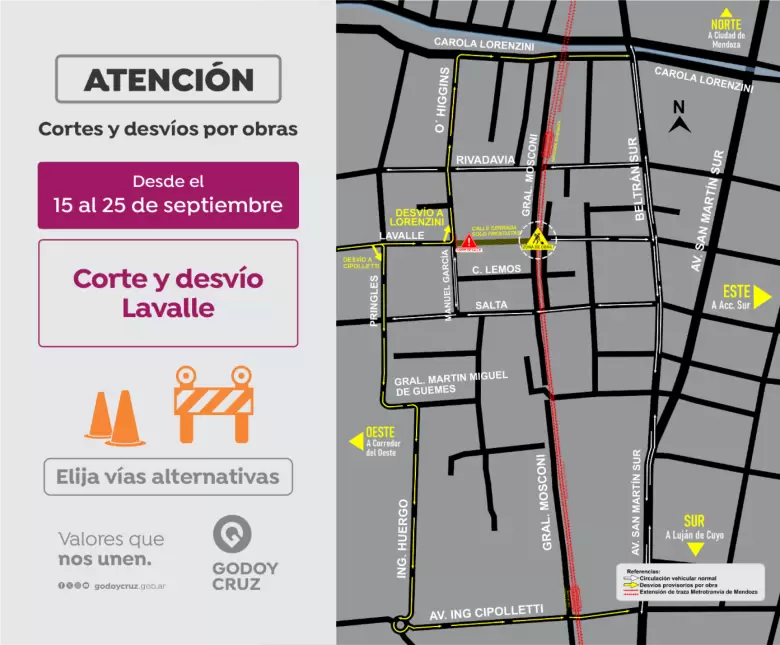 corte en calle lavalle