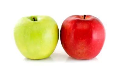 manzanas rojas y verdes