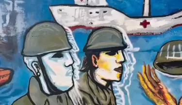 Inauguraron en El Challao un mural en honor a los h�roes de Malvinas