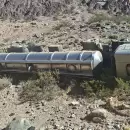 Impactante accidente: un camión se desbarrancó en la ruta 7, a la altura de Polvaredas