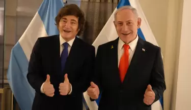 Milei se reuni� con el primer ministro israel� y abord� la situaci�n de los rehenes