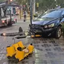 Derribaron un sem�foro tras un fuerte choque en la Quinta Secci�n