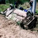 Un hombre volcó con su auto en un canal de riego en San Rafael y quedó internado
