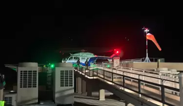 traslado en helic�ptero al Hospital Central