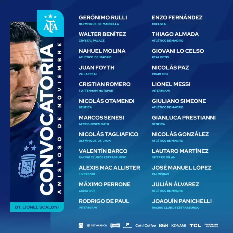 argentina convocados