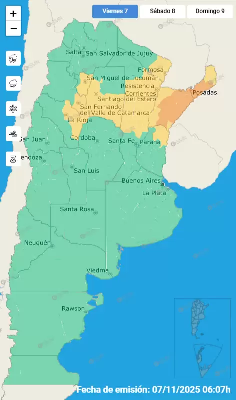 mapa de alertas