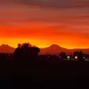 Imágenes únicas: el bellísimo paisaje que regaló el atardecer de este lunes en Mendoza