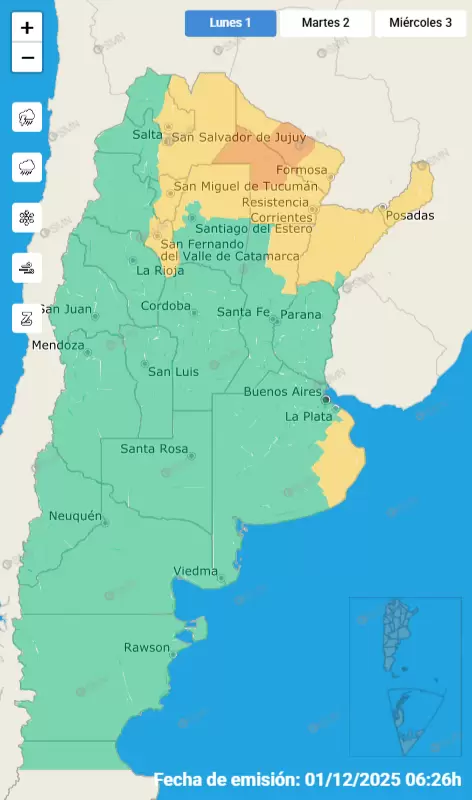 mapa de alertas