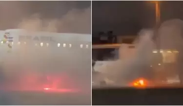 Avi�n incendio