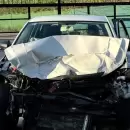 Un hombre herido luego de un fuerte choque frontal en la ruta 60