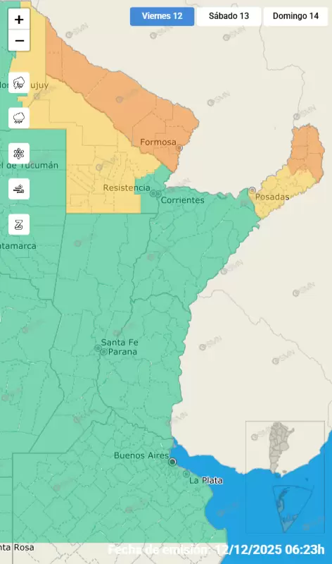 mapa de alertas