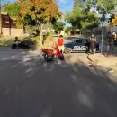 Un joven motociclista termin� con una fractura expuesta tras un accidente