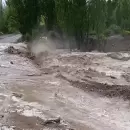 (Videos) As� fue la impresionante crecida en la ruta 89, en Potrerillos: volvi� a habilitarse con precauci�n