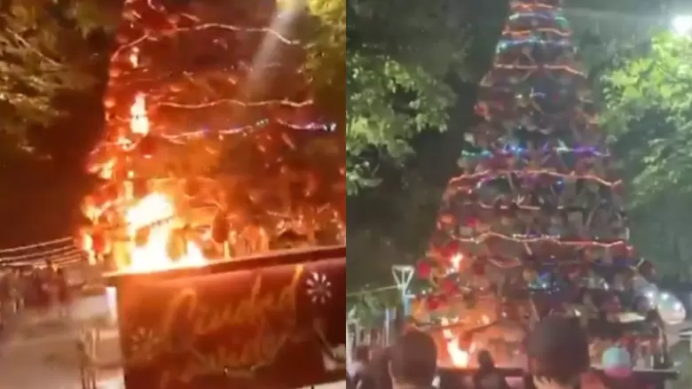 Incendio �rbol de navidad
