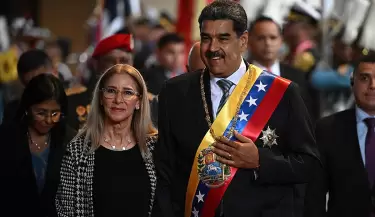 Maduro y su esposa Cilia