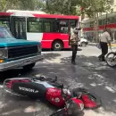 Un choque m�ltiple en pleno centro dej� una motociclista herida
