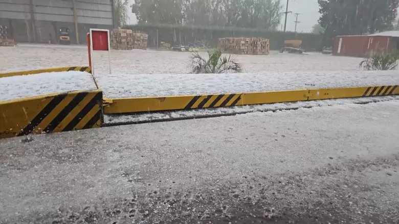 granizo en San Rafael