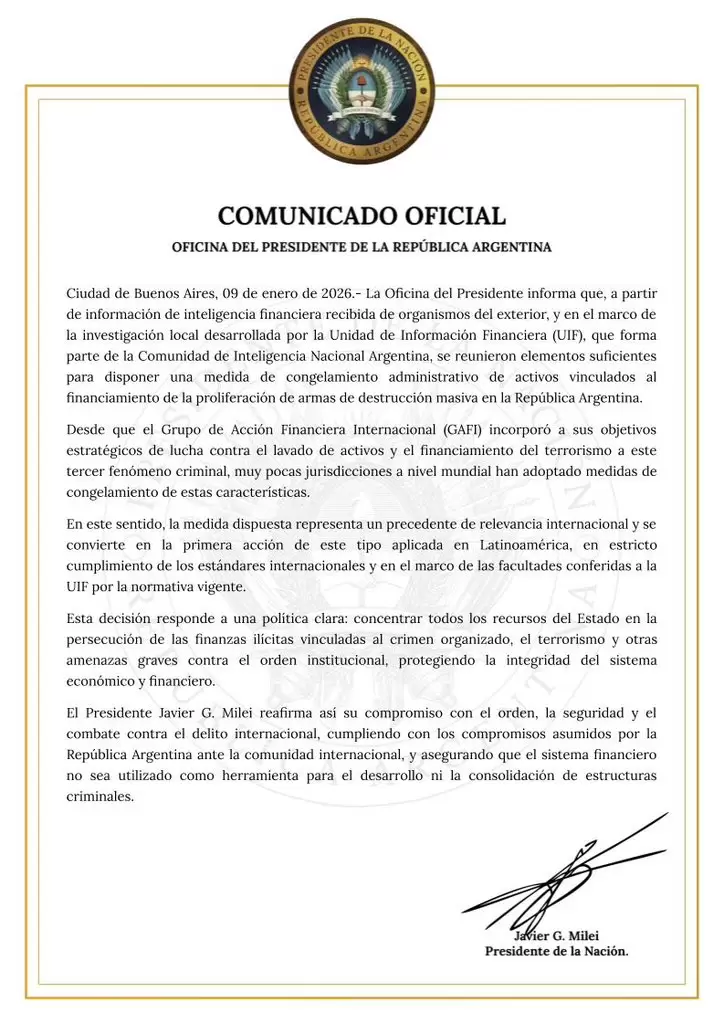 congelamiento de activos-armas