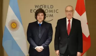 Javier Milei en Suiza