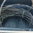 Detuvieron a dos sujetos con 40 metros de cable robado, tras una persecución en Palmira