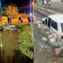 Dos autos terminaron en el agua tras un fin de semana de accidentes en General Alvear