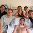 En medio de su recuperaci�n, Juan Cruz Yacopini recibi� otra visita cargada de emoci�n