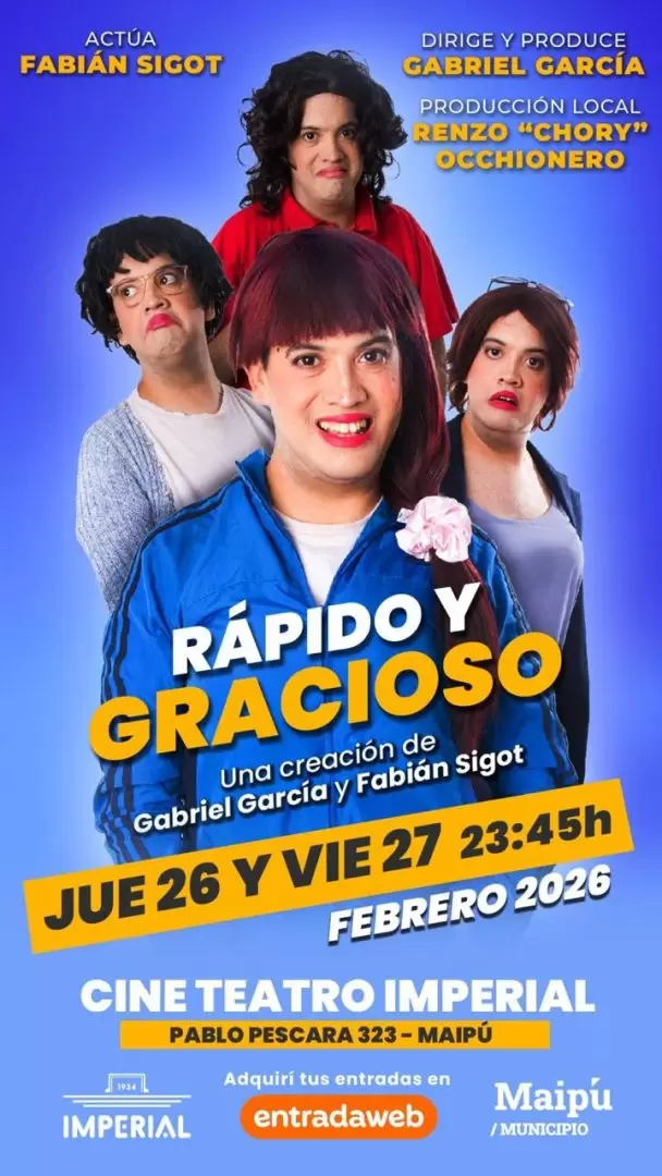 flyer mendoza rapido y gracioso