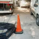 Sorprendieron en Las Heras a cinco delincuentes en pleno robo de cables del antiguo trole