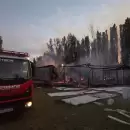 Amplio operativo por un incendio en una mueblería de Lavalle