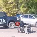 Violento choque entre un auto y una moto en una transitada esquina de San Rafael