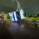 Rescataron en Luj�n a un camionero que manejaba borracho y volc�