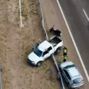 Un violento choque entre una camioneta y un auto generó caos vehicular en el Acceso Sur