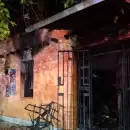 Feroz incendio en una vivienda de Guaymall�n: sus ocupantes se salvaron de milagro