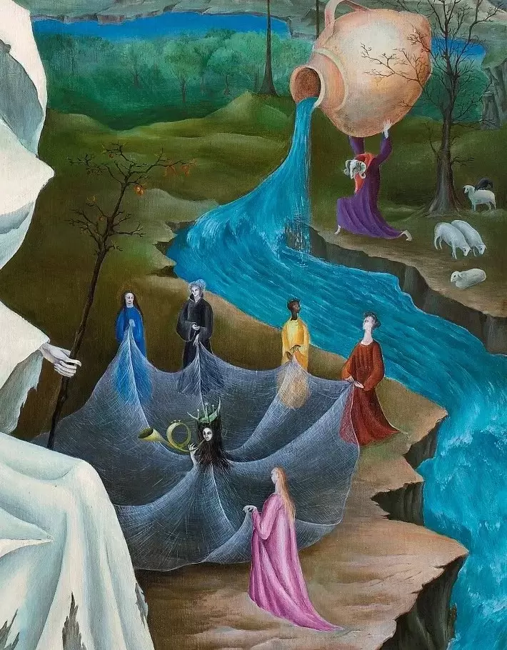 fragmento de The Temptations of St Anthony, de Leonora Carrington
