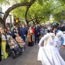 La Peatonal Sarmiento se visti� de celeste y blanco por el D�a del Himno Argentino