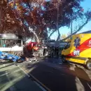 Un choque frontal entre un colectivo y un auto dejó ocho personas heridas en Luján de Cuyo