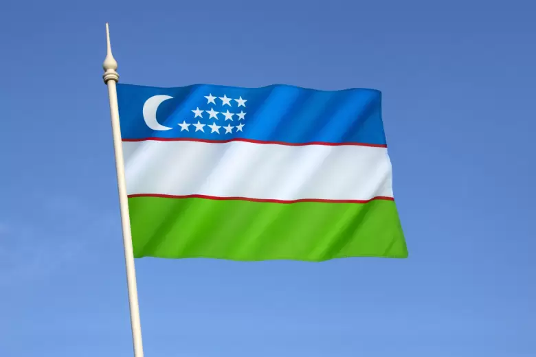 Bandera de uzbekistán