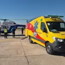 Trasladaron en helicóptero, de San Rafael a Capital, a un hombre al que le explotó una estufa