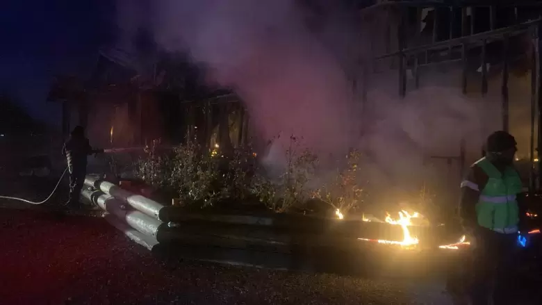 Incendio en un caf� de especialidad de Uspallata