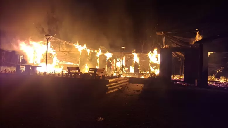 Incendio en un caf� de especialidad de Uspallata
