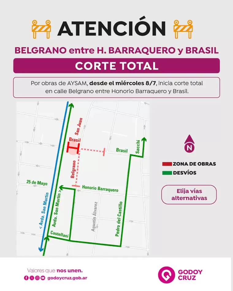 obras calle yrigoyen