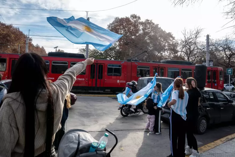 Festejos en Mendoza selección Argentina